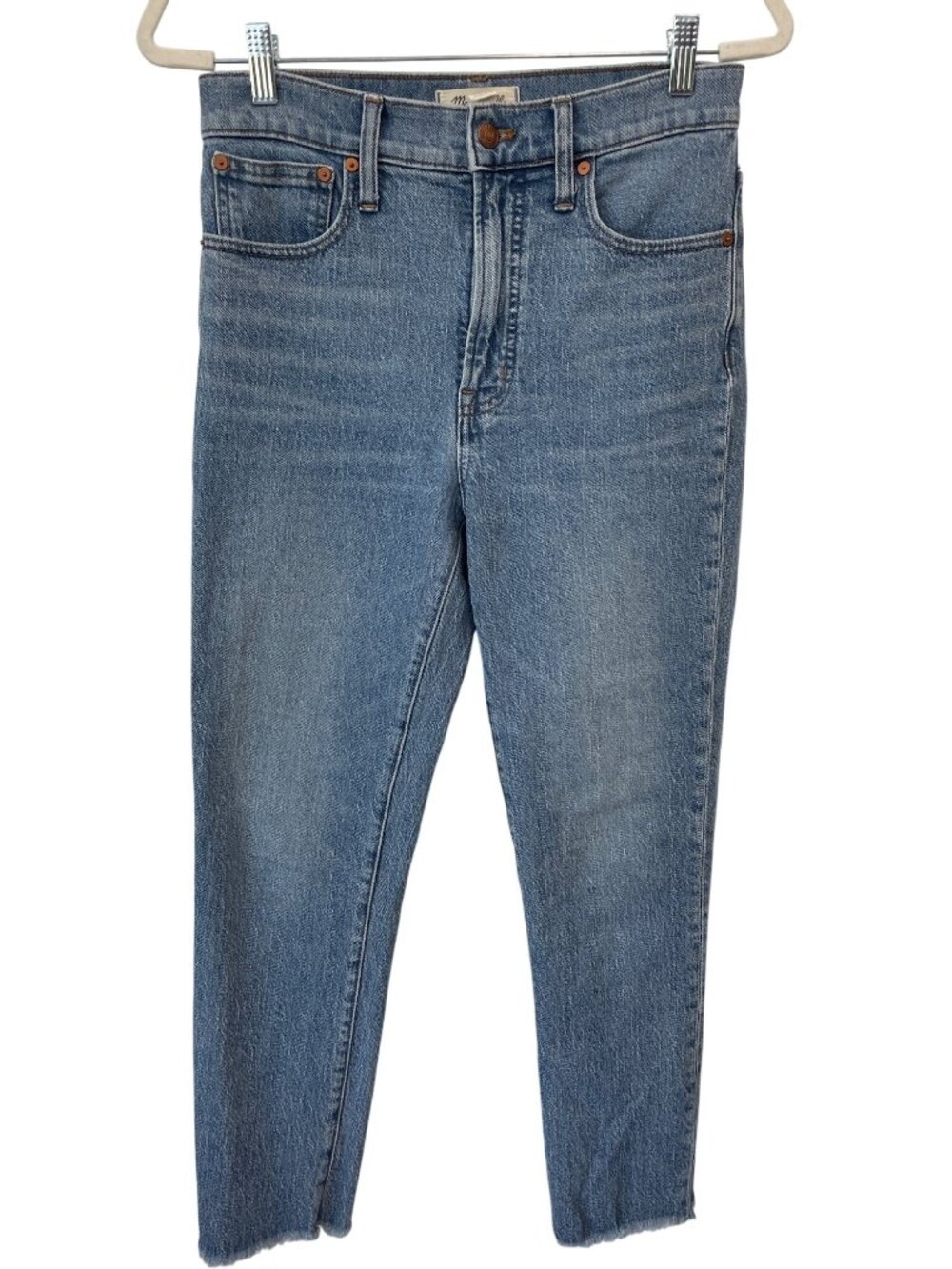 Madewell The Perfect Vintage Jean Size 27 Raw Hem Medium Wash Classic Denim Y2K